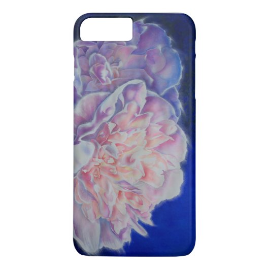 Romantische roze blauwe pastelschilderij waterverf Case-Mate iPhone case (Achterkant)