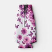 Romantische Roze Bloem Flesjeskoeler (Achterkant)