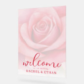 Romantische Roze Bloem Foto Acryl Bord (Hoek)