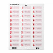 Romantische Roze Bloem Illustratie Etiket (Full Sheet)
