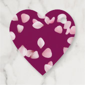 Romantische roze bloemblaadjes Bedankt bruiloft Bedankjes Labels (Achterkant)