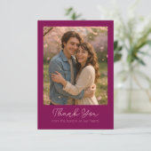 Romantische roze bloemblaadjes bruiloft bedankkaar bedankkaart (Staand voorkant)