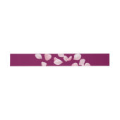 Romantische Roze Bloemblaadjes Bruiloft Uitnodigingen Wikkel (Vlak)