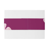 Romantische Roze Bloemblaadjes Bruiloft Uitnodigingen Wikkel (Achterkant Voorbeeld)