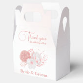 romantische roze bloemen bruiloft bedankdoosjes (Geopend)