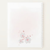 romantische roze bloemen bruiloft planner (Achterkant)