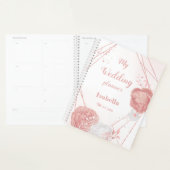 romantische roze bloemen bruiloft planner (Display)