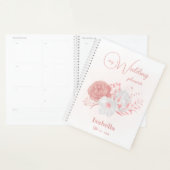 romantische roze bloemen bruiloft planner (Display)