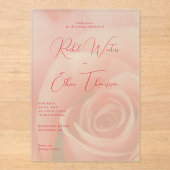 Romantische Roze Bloemen Bruiloft Uitnodiging (Voorkant)