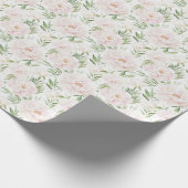 Romantische Roze Bloemen Cadeaupapier (Hoek)