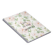 Romantische Roze Bloemen Met Blos Notitieboek (Rechterzijde)