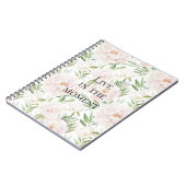 Romantische Roze Bloemen Met Blos Notitieboek (Linkerzijde)