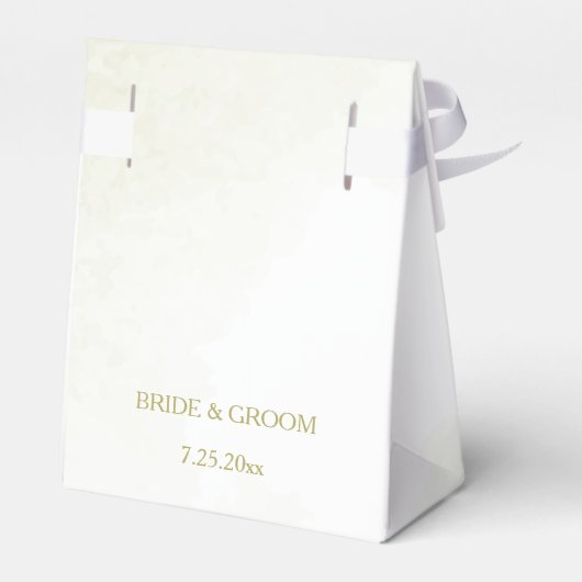 Romantische roze bloemen met groene bladeren bruil bedankdoosjes (Achterkant)