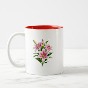 Romantische Roze Bloemenboeket Mok
