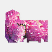 Romantische roze bloemenelegante hortensia's bedankdoosjes (Uitgevouwen)