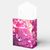 Romantische roze bloemenelegante hortensia's bedankdoosjes (Geopend)