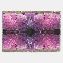 Romantische roze bloemenelegante hortensia's deken