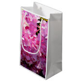 Romantische roze bloemenelegante hortensia's klein cadeauzakje (Achterkant Gekanteld)