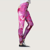 Romantische roze bloemenelegante hortensia's leggings (Rechts)