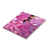 Romantische roze bloemenelegante hortensia's tegeltje (Zijkant)