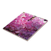 Romantische roze bloemenelegante hortensia's tegeltje (Zijkant)