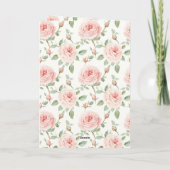Romantische roze bloemhartendoos Valentijnsdag Kaart (Achterkant)