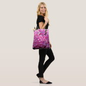 Romantische roze bloemige elegante hortensia's tote bag (Op model)