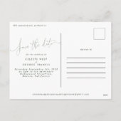 romantische roze bloemige save the date aankondigi feestdagenkaart (Achterkant)