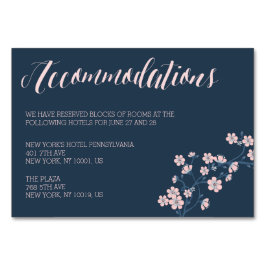 Romantische Roze Bloemige Trouwaccommodatiekaarten Kaart