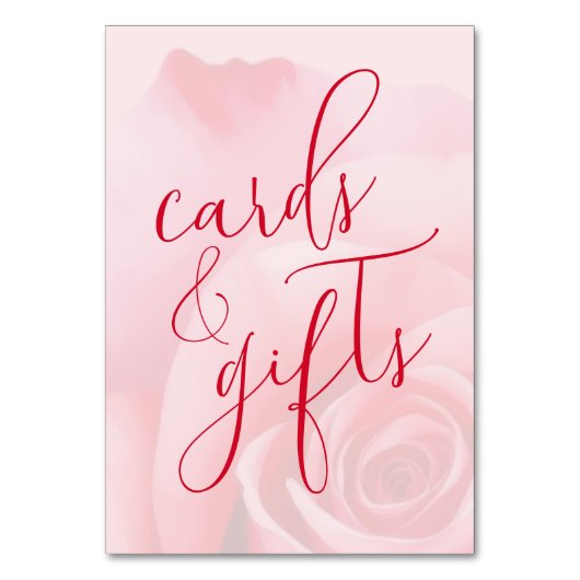 Romantische Roze Bloemkaarten & Cadeaus Bord Kaart (Voorkant)