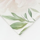 Romantische Roze Bloesems Fleece Deken (Hoek)