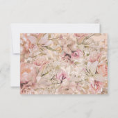 Romantische Roze Blush Bloemen Monogram Boog Save The Date (Achterkant)