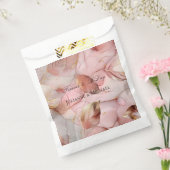 Romantische Roze Blush Roze Gouden Blad Bruiloftsf Bedankzakje (Gezegeld)