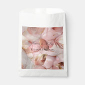 Romantische Roze Blush Roze Gouden Blad Bruiloftsf Bedankzakje (Voorkant)