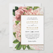Romantische Roze Boeketten Rustieke Chic QR Code B Kaart (Voorkant)