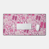 Romantische Roze Bogen en Rozen Bureaumat (Keyboard & Muis)