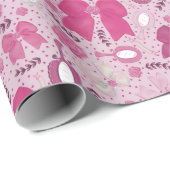 Romantische Roze Bogen en Rozen Cadeaupapier (Rol Hoek)