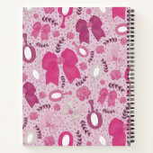 Romantische Roze Bogen en Rozen Notitieboek (Achterkant)