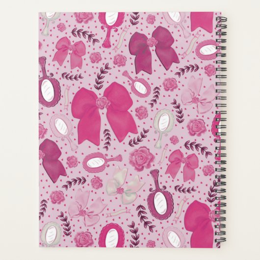 Romantische Roze Bogen en Rozen Planner (Achterkant)