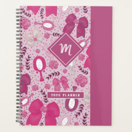 Romantische Roze Bogen en Rozen Planner