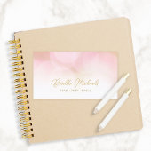 Romantische Roze Bokeh Gouden Script Schoonheidssa Visitekaartje