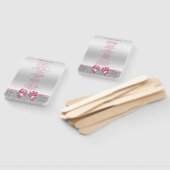 Romantische roze boog, zilveren glitter bruiloft p handwaaier (Niet-gemonteerd)