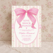 Romantische Roze Bow Love Shack Fiancé Vrijgezelle Kaart