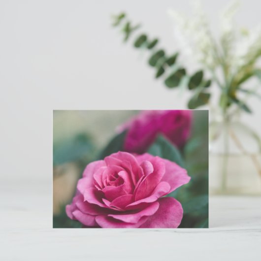 Romantische Roze Briefkaart (Staand voorkant)
