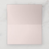 Romantische Roze Bruiloft Plaatskaartje (Binnenkant ongevouwen)