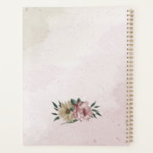 romantische roze & champagne bloemen bruiloft planner (Achterkant)