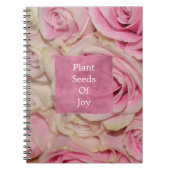 Romantische roze crème Rozen bruiloft Notitieboek (Voorkant)