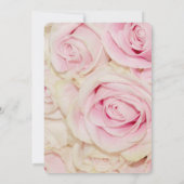  Romantische Roze Crème Rozen Huwelijksuitnodiging Kaart (Achterkant)