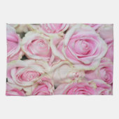  romantische roze crème rozen theedoek (Horizontaal)