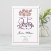 Romantische Roze Daisies Verjaardag Kaart (Staand voorkant)